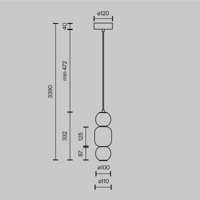 Подвесной светильник Maytoni Drop MOD273PL-L16G3K