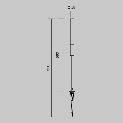 Ландшафтный светильник  Maytoni Outdoor Flare O487FL-L3GF3K