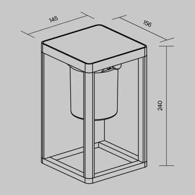 Настенный светильник (бра)  Maytoni Outdoor Shatter OSL457WL-L2GF3K