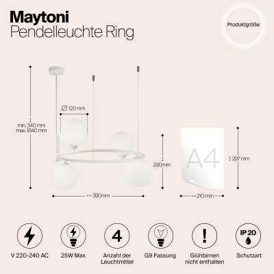 Подвесной светильник Maytoni Ring MOD013PL-04W