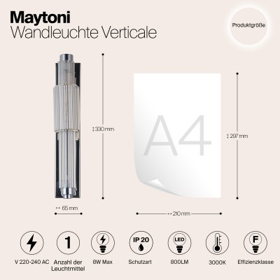 Настенный светильник (бра) Maytoni Verticale MOD308WL-L9CG3K