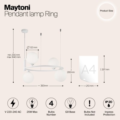 Подвесной светильник Maytoni Ring MOD013PL-04W