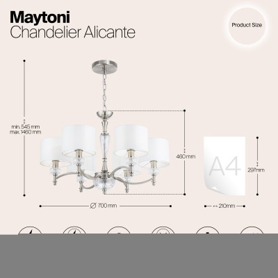 Люстра Maytoni Alicante MOD014CL-06N