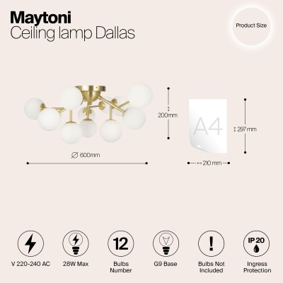 Потолочный светильник Maytoni Dallas MOD545CL-12BS