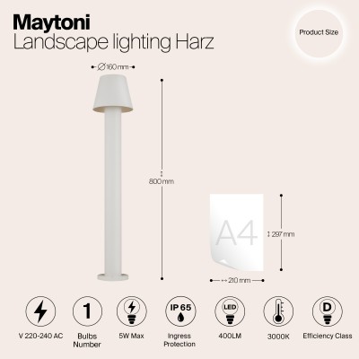 Ландшафтный светильник  Maytoni Outdoor Harz O421FL-L5W