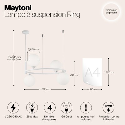 Подвесной светильник Maytoni Ring MOD013PL-04W