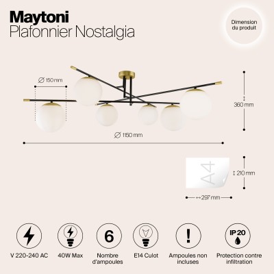 Потолочный светильник Maytoni Nostalgia MOD048CL-06G