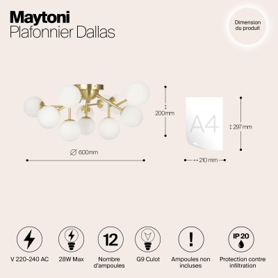 Потолочный светильник Maytoni Dallas MOD545CL-12BS