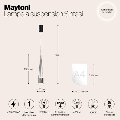 Подвесной светильник Maytoni Sintesi P090PL-L12CH3K