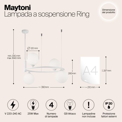 Подвесной светильник Maytoni Ring MOD013PL-04W