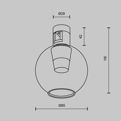 Трековый светильник Technical TR148-1-3W3K-B