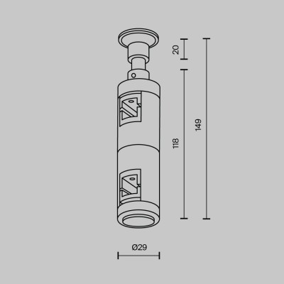 Комплектующие для трековой системы Technical TRA155CW-D1-BS