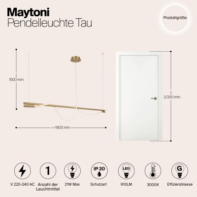 Подвесной светильник Maytoni Tau MOD166PL-L20G3K