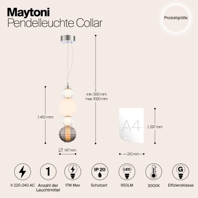 Подвесной светильник Maytoni Collar P069PL-L17CH3K