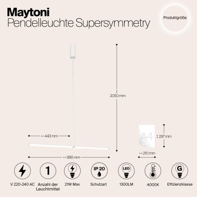 Подвесной светильник Maytoni Supersymmetry P096PL-L11WK1