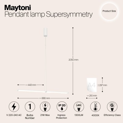 Подвесной светильник Maytoni Supersymmetry P096PL-L11WK1