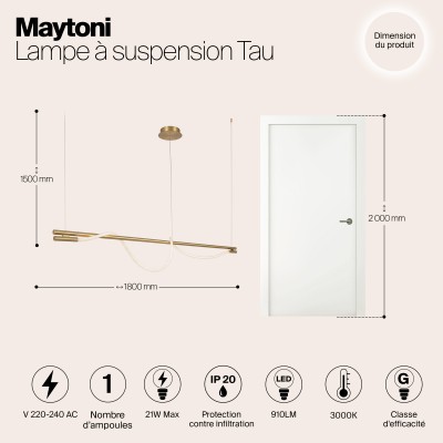 Подвесной светильник Maytoni Tau MOD166PL-L20G3K