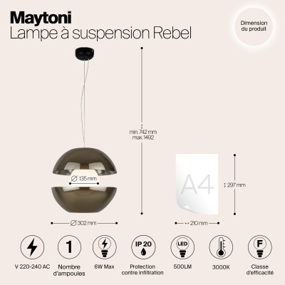 Подвесной светильник Maytoni Rebel MOD322PL-L6G3K