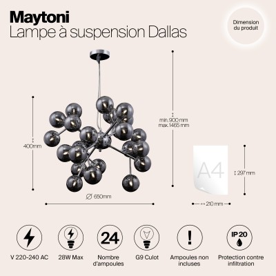 Подвесной светильник Maytoni Dallas MOD545PL-24G