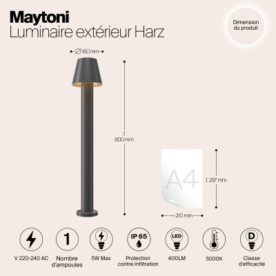 Ландшафтный светильник  Maytoni Outdoor Harz O421FL-L5GF