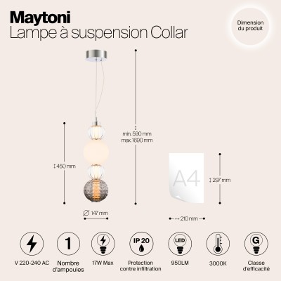 Подвесной светильник Maytoni Collar P069PL-L17CH3K