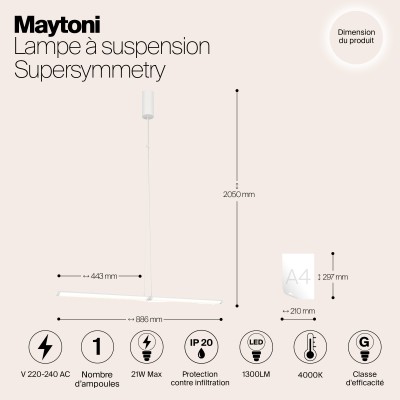 Подвесной светильник Maytoni Supersymmetry P096PL-L11WK1