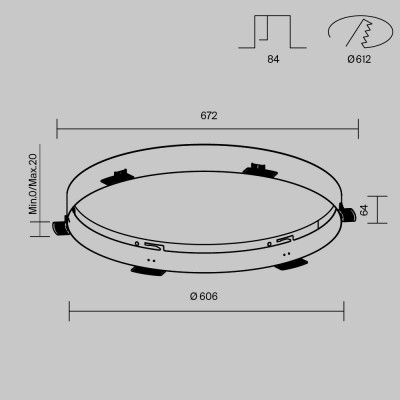 Аксессуар для встраиваемого светильника Technical DLA032-TRS90-W