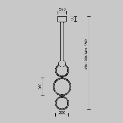 Подвесной светильник Maytoni Link MOD357PL-L20BS3K