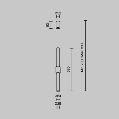 Подвесной светильник Technical P105PL-12W3K-B