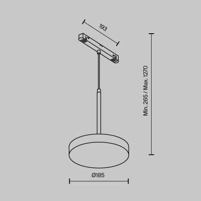 Трековый светильник Technical TR123-4-15W-DS-B