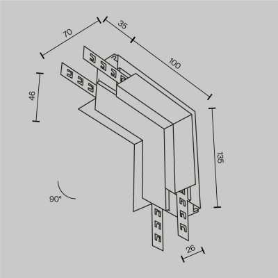 Комплектующие для встраиваемой трековой системы Technical TRA034ICL-42.12B