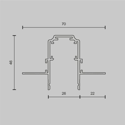 Шинопровод встраиваемый Technical TRX034-422.12W