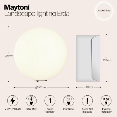 Ландшафтный светильник  Maytoni Outdoor Erda O594FL-01W