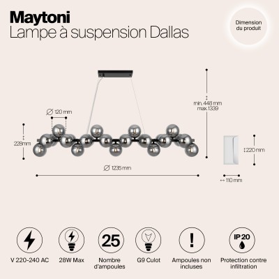 Подвесной светильник Maytoni Dallas MOD547PL-25B