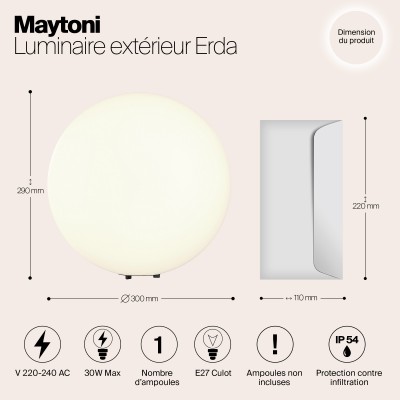 Ландшафтный светильник  Maytoni Outdoor Erda O594FL-01W