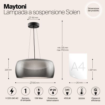 Подвесной светильник Maytoni Solen MOD073PL-L16B3K