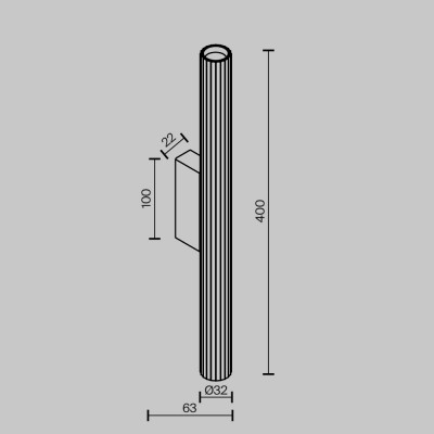 Настенный светильник (бра) Technical C082WL-12W2.7K-B