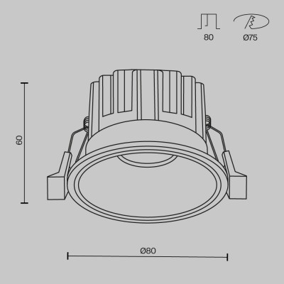 Встраиваемый светильник Technical DL058-12W3K-W