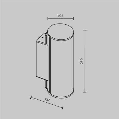 Настенный светильник (бра)  Maytoni Outdoor Rock O434WL-L12GF3K