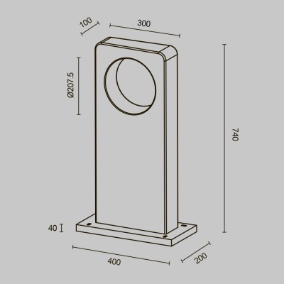 Ландшафтный светильник  Maytoni Outdoor Betone O469FL-L7CM3K1