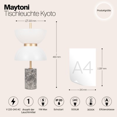 Настольный светильник Maytoni Kyoto MOD178TL-L11GR3K