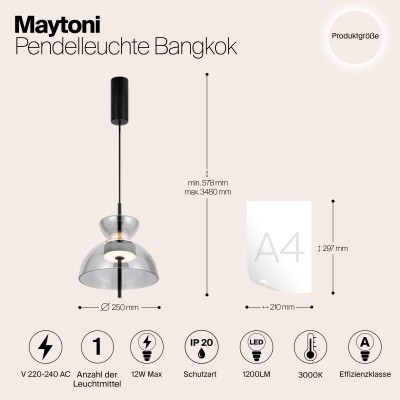 Подвесной светильник Maytoni Bangkok MOD185PL-L6B3K5