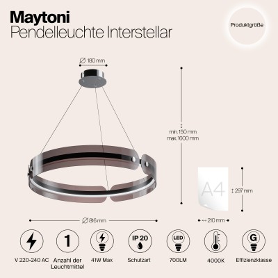 Подвесной светильник Maytoni Interstellar MOD309PL-L40GR4K