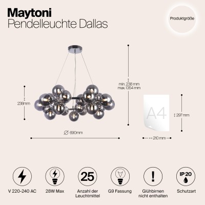 Подвесной светильник Maytoni Dallas MOD548PL-25CH