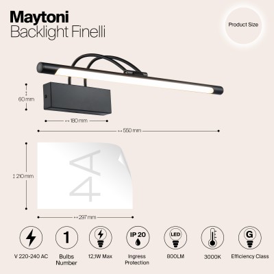 Подсветка Maytoni Finelli MIR004WL-L12B