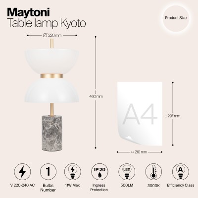 Настольный светильник Maytoni Kyoto MOD178TL-L11GR3K