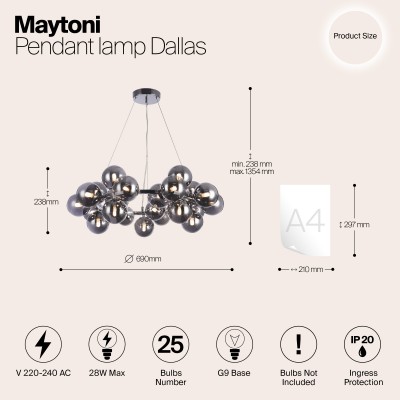 Подвесной светильник Maytoni Dallas MOD548PL-25CH