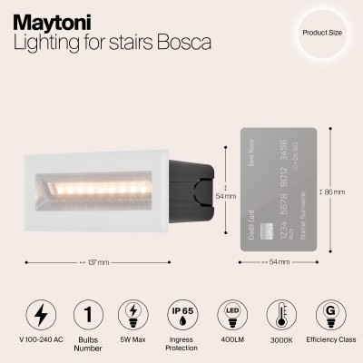 Подсветка для лестниц  Maytoni Outdoor Bosca O045SL-L5W3K