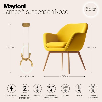 Подвесной светильник Maytoni Node MOD165PL-L18B3K