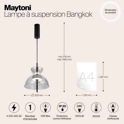 Подвесной светильник Maytoni Bangkok MOD185PL-L6B3K5